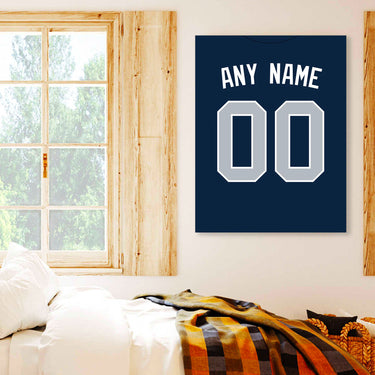 New York Jersey Custom Canvas Print Wall Art for Boy Girl Men Women Baseball Personalized Canvas Art